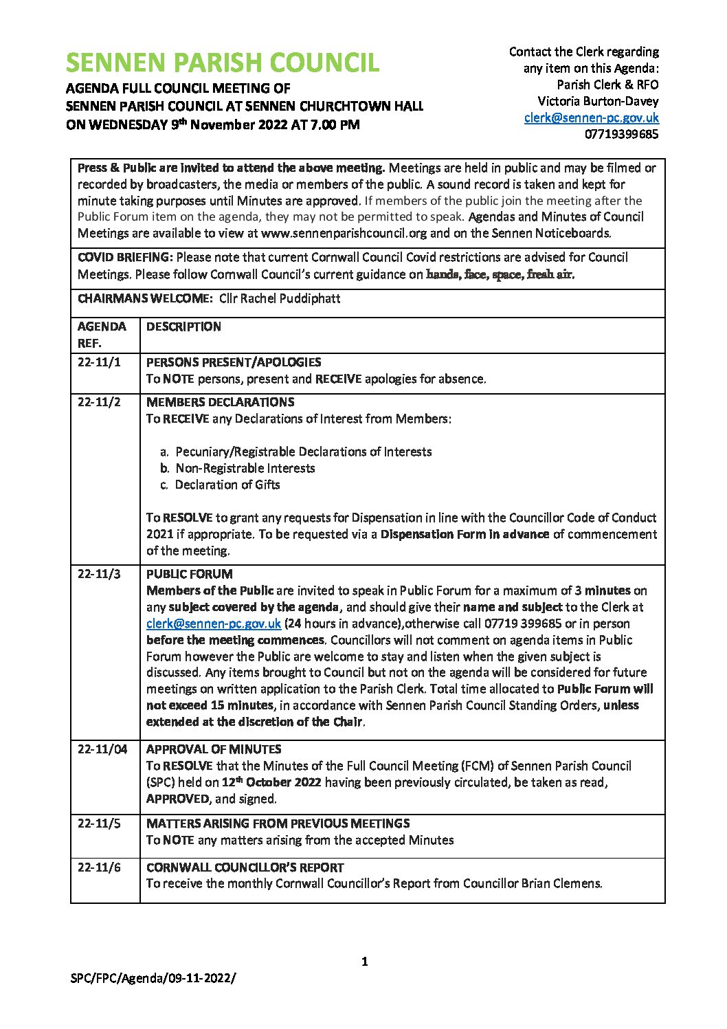 09-11-2022 SPC FCM Agenda