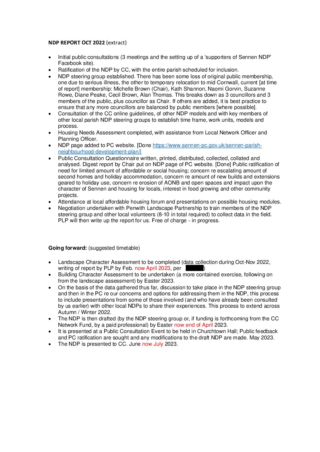 NDP REPORT OCT 2022
