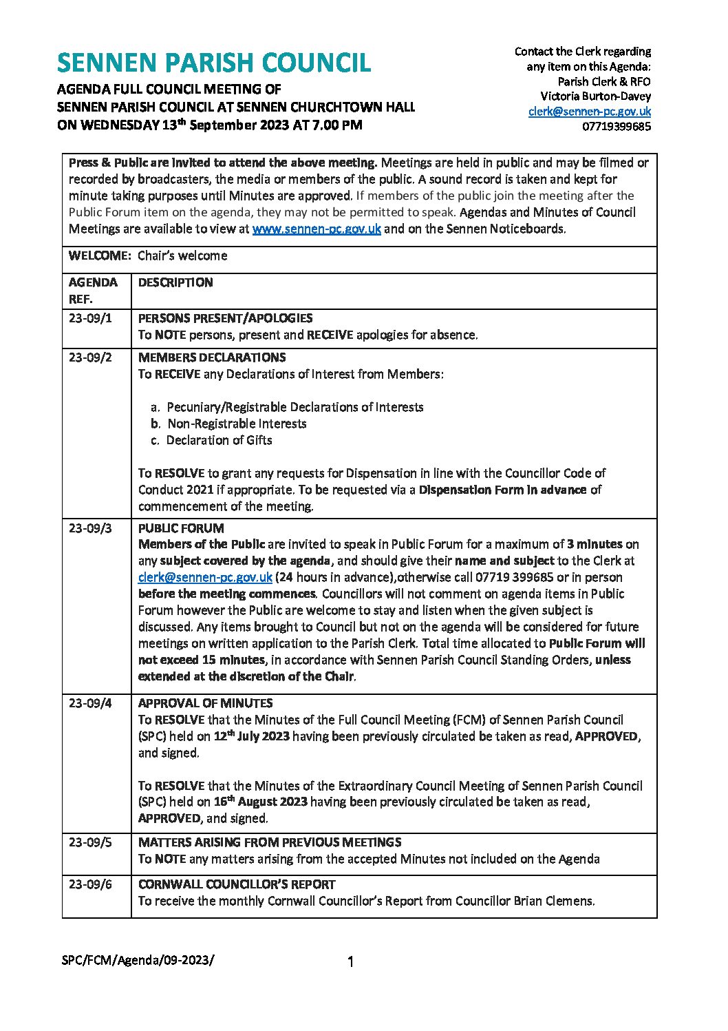 SPC FCM Agenda 09-2023