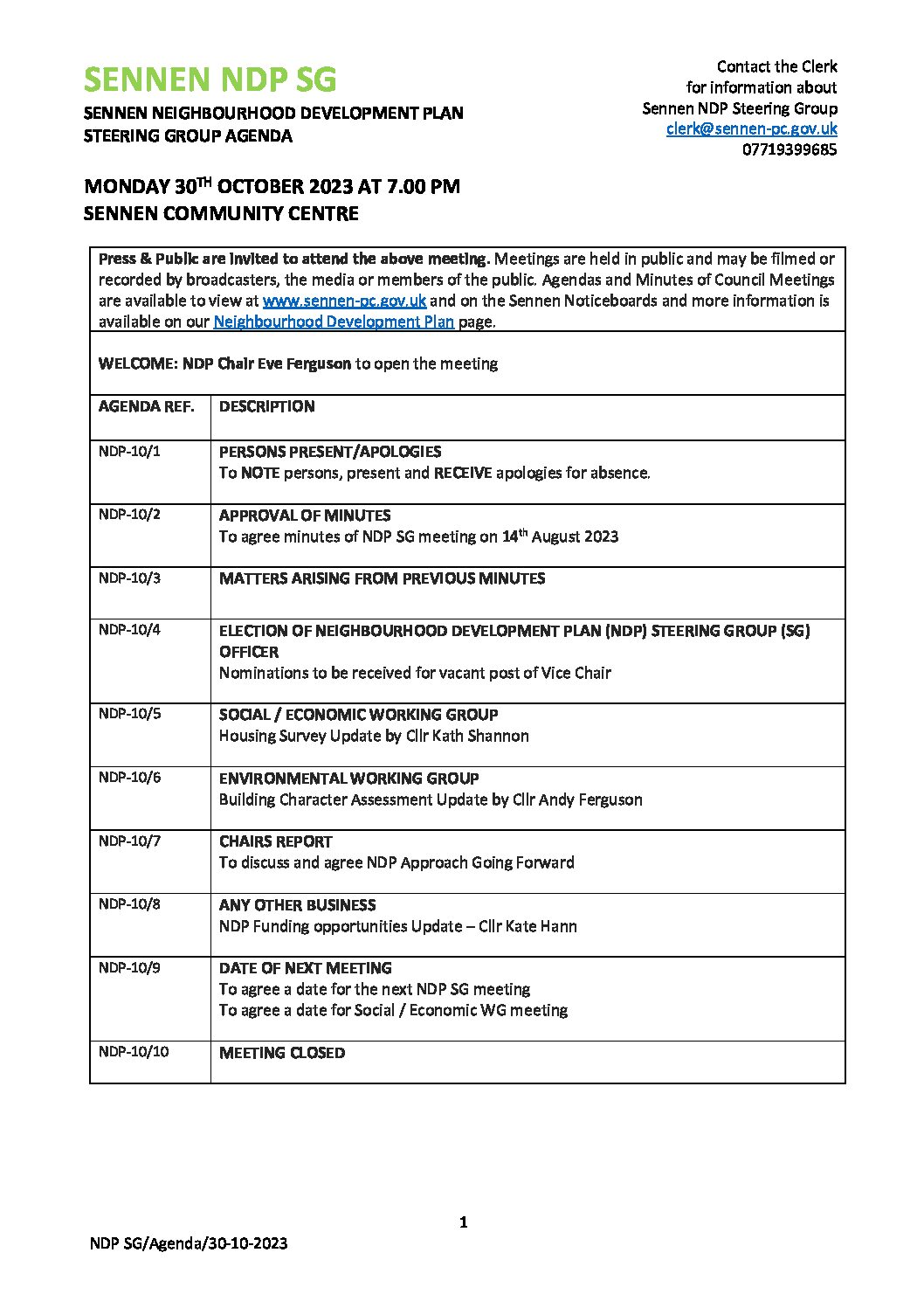 SPC NDP SG Agenda 10-2023