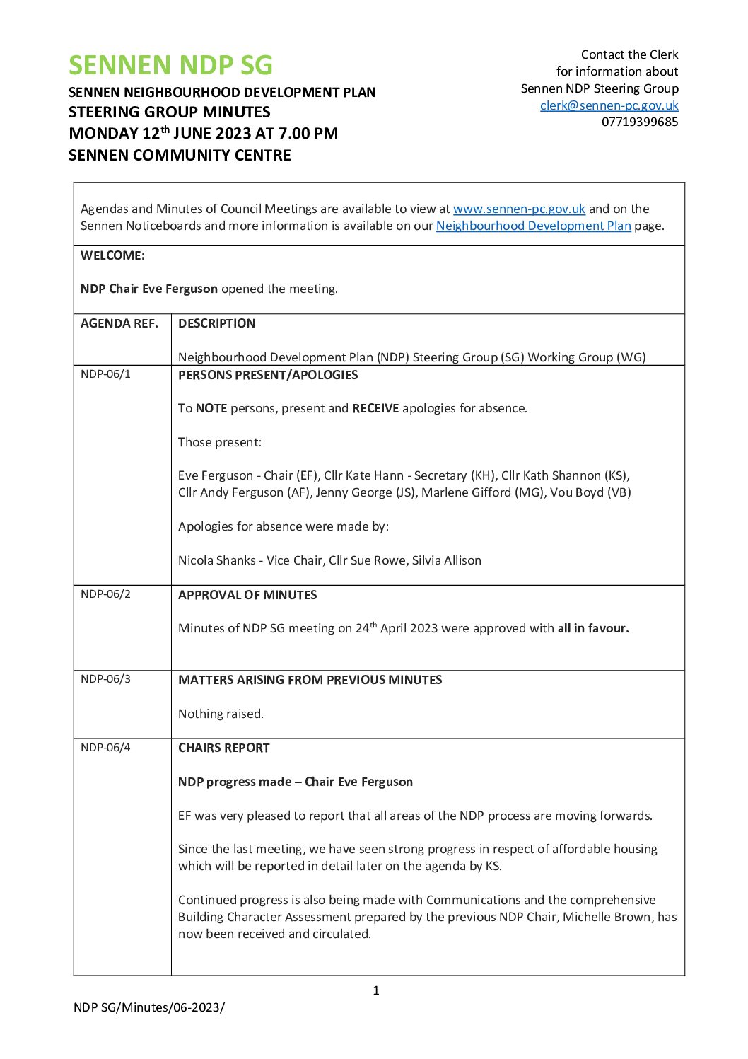 SPC NDP SG Minutes 06-2023