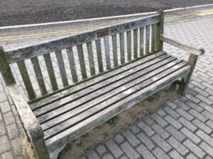 Image showing bench on Sennen seafront
