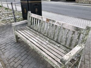 Image showing bench on Sennen seafront