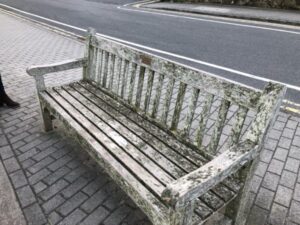 Image showing bench on Sennen seafront