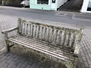 Image showing bench on Sennen seafront