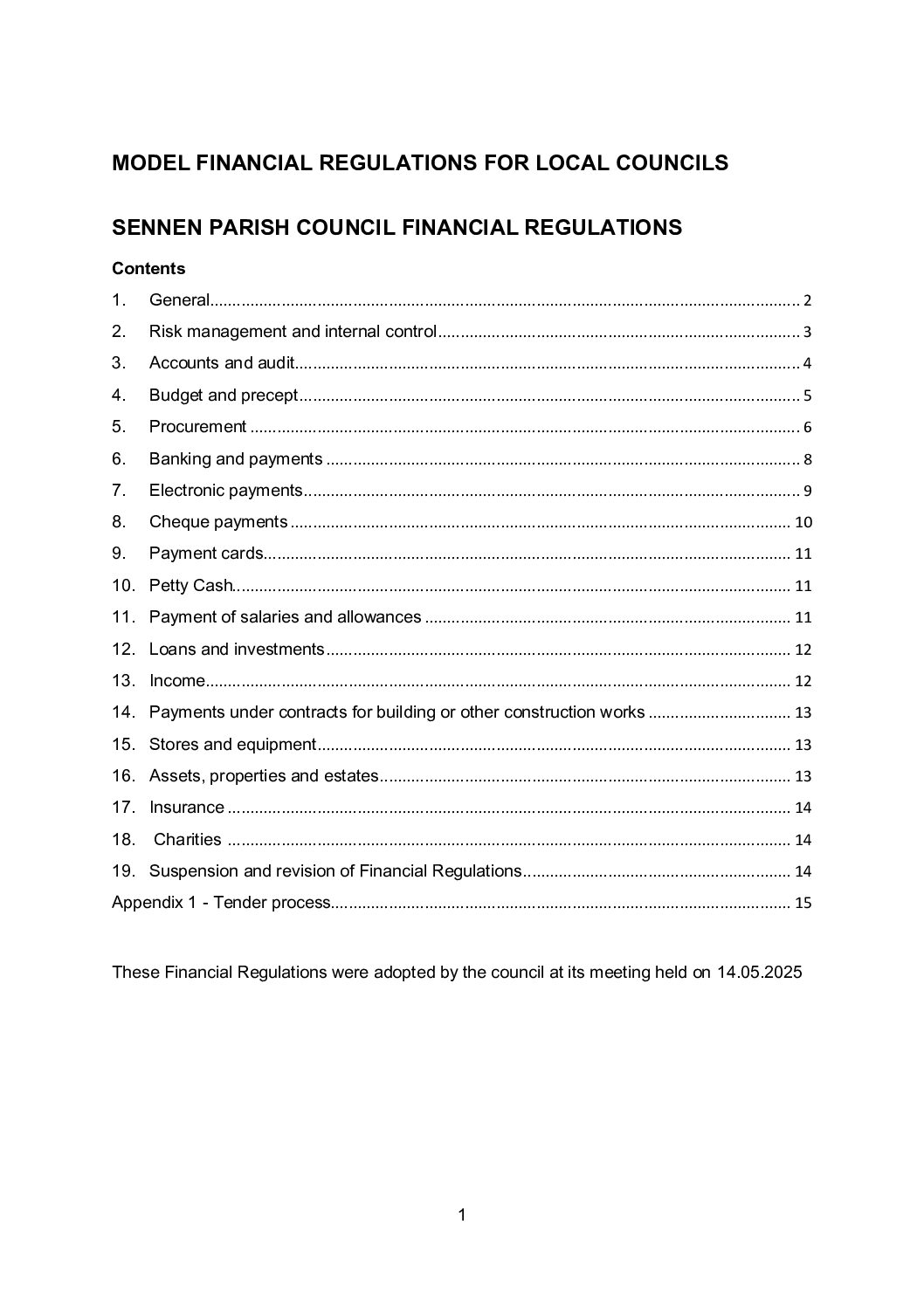 Model-financial-regulations-England 2025