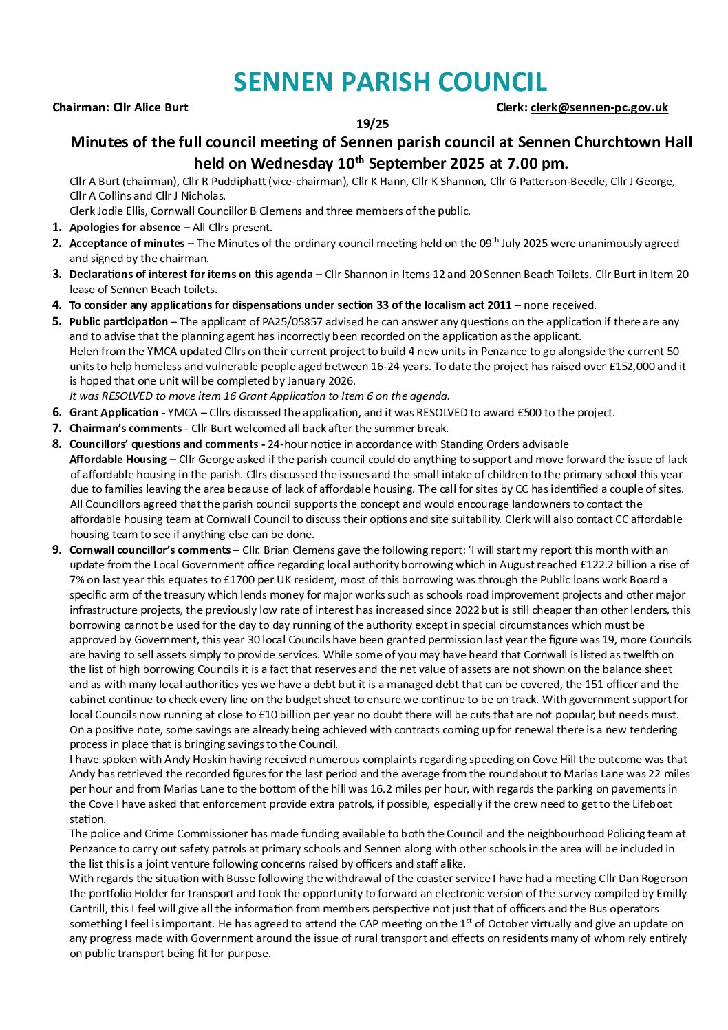 SPC FCM Minutes 09-2025